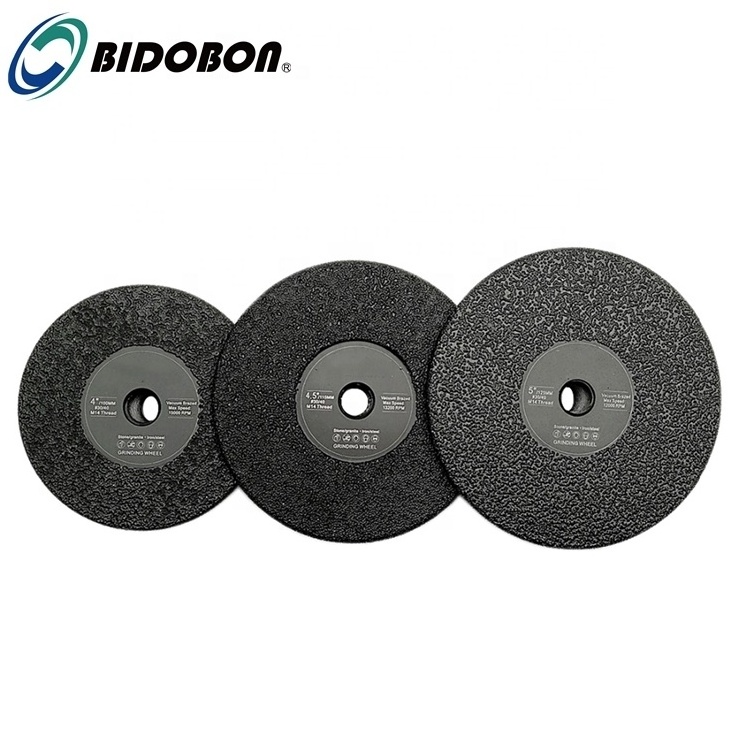 Bidobon 100mm Vacuum Brazed Diamond Flat Grinding Wheel for Stone