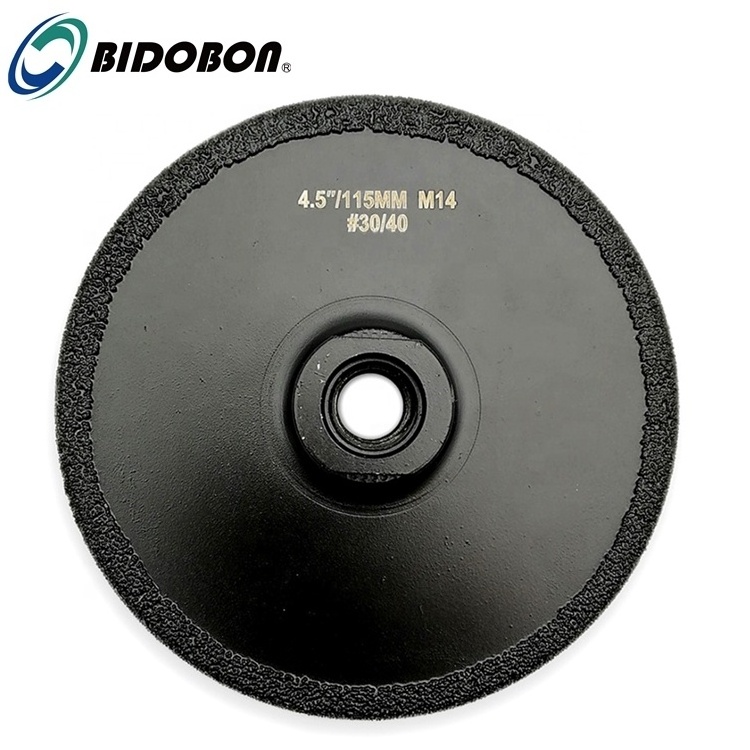 Bidobon 100mm Vacuum Brazed Diamond Flat Grinding Wheel for Stone