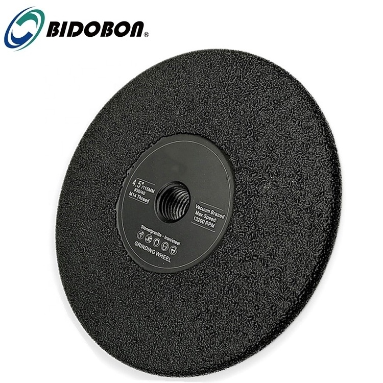 Bidobon 100mm Vacuum Brazed Diamond Flat Grinding Wheel for Stone