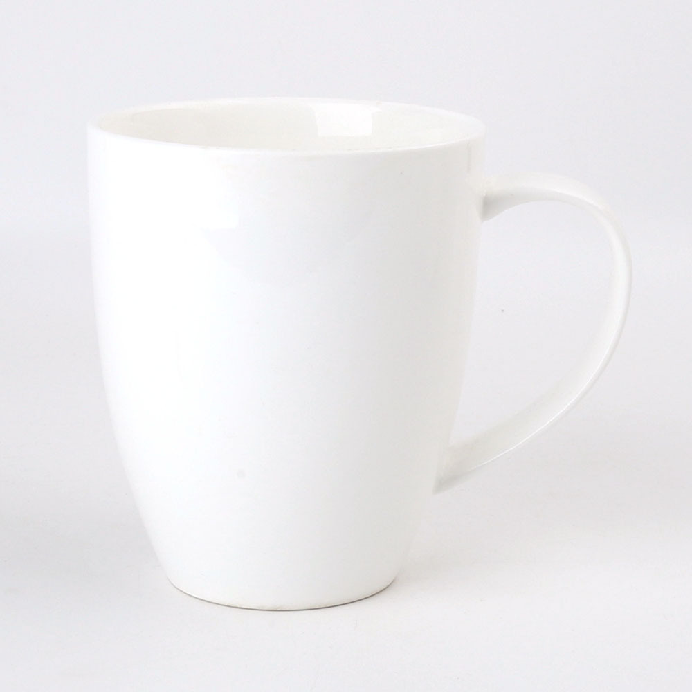 15 ounce 425ml White Logo Decal Brand Printable Ceramic Fine Porcelain New Bone China Mugs Cups With Handle