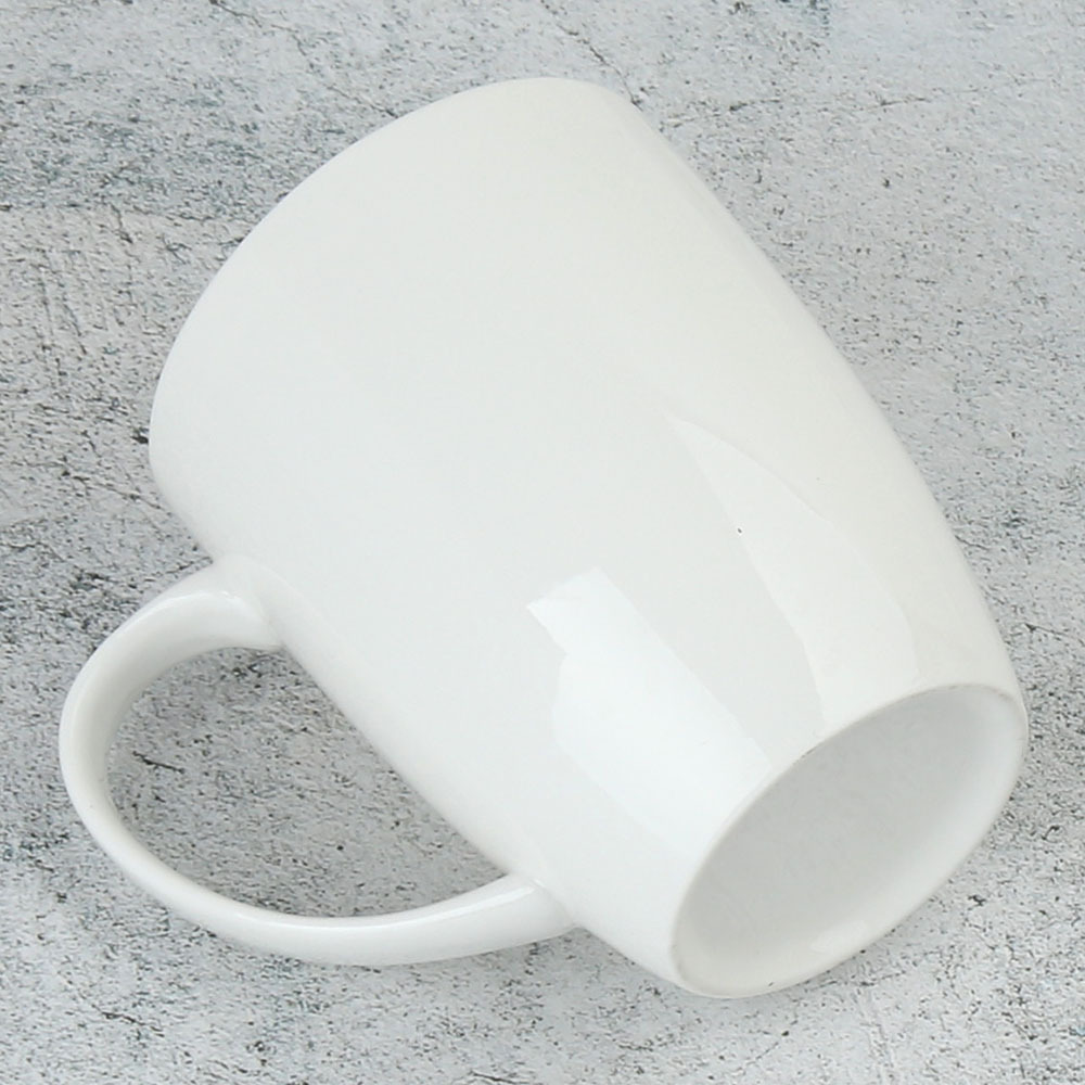 15 ounce 425ml White Logo Decal Brand Printable Ceramic Fine Porcelain New Bone China Mugs Cups With Handle