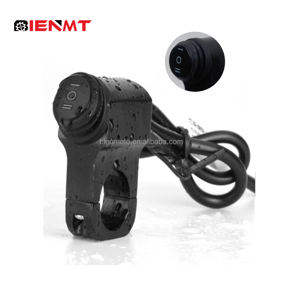 Black Aluminum Alloy Handlebar Headlight ON/OFF Button Light waterproof accesorios para motocicleta motorcycle handlebar switch