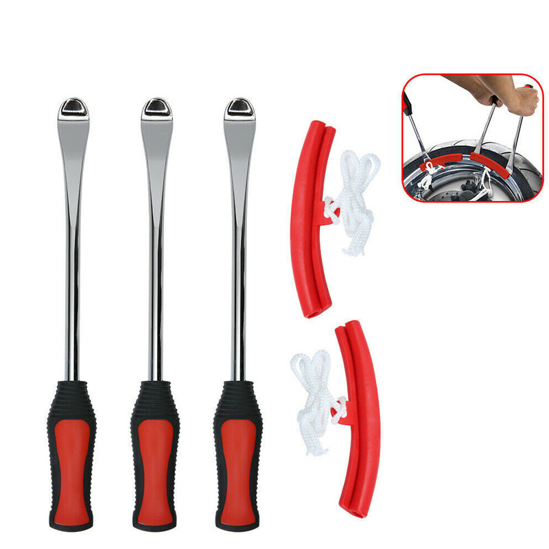 Motorcycle Bicycle Tire Changing Levers Auto Spoon Tire Kit Changing Lever Tools Rim Protector Professional Tire Repair Tool