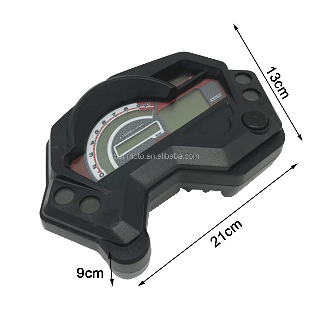 LCD Screen Meter Digital Motorcycle Odometer Multifunctional Gauge Backlight Waterproof Speedometer fz16 spare parts