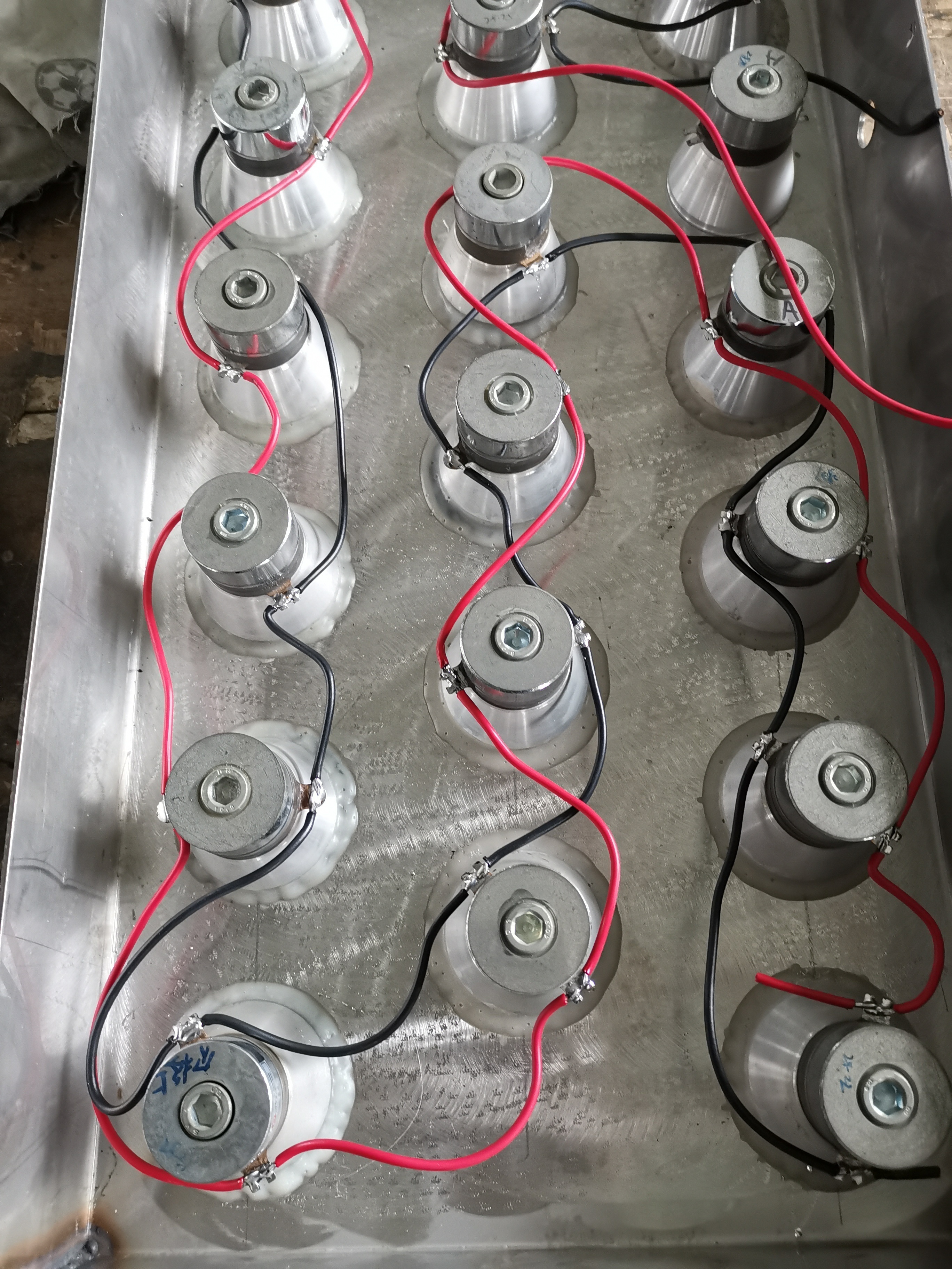 Customized ultrasonic transducer pack immersible / waterproof / Submersible transducer box submersible ultrasonic cleaner