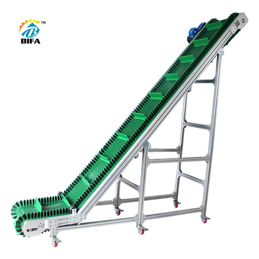 13-year experience manufacturer angle swan inclinad incline lift cleated belt conveyor machine