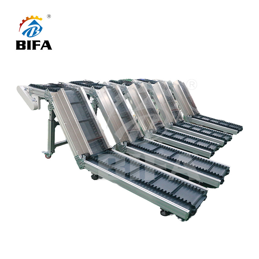 Bifa Climbing Wall Stair Skirt PU Elevator Lifting Belt Conveyor for food feeder processing