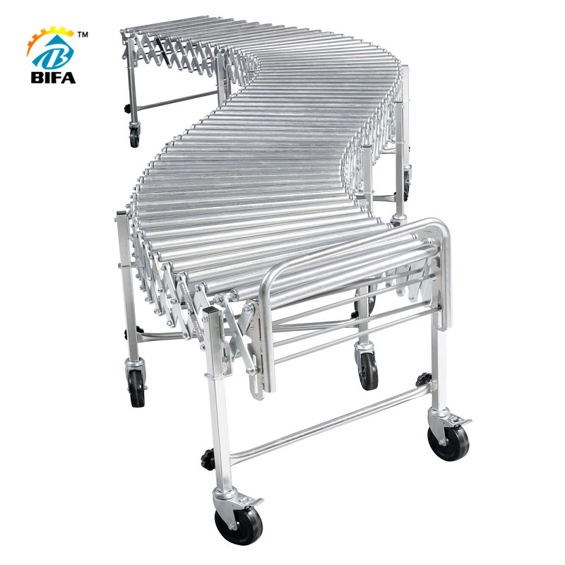 Bifa Light Duty Gravity Roller Line, Expandable Roller Conveyor, Flexible Conveyor for Packing Sorting logistics  Conveyor