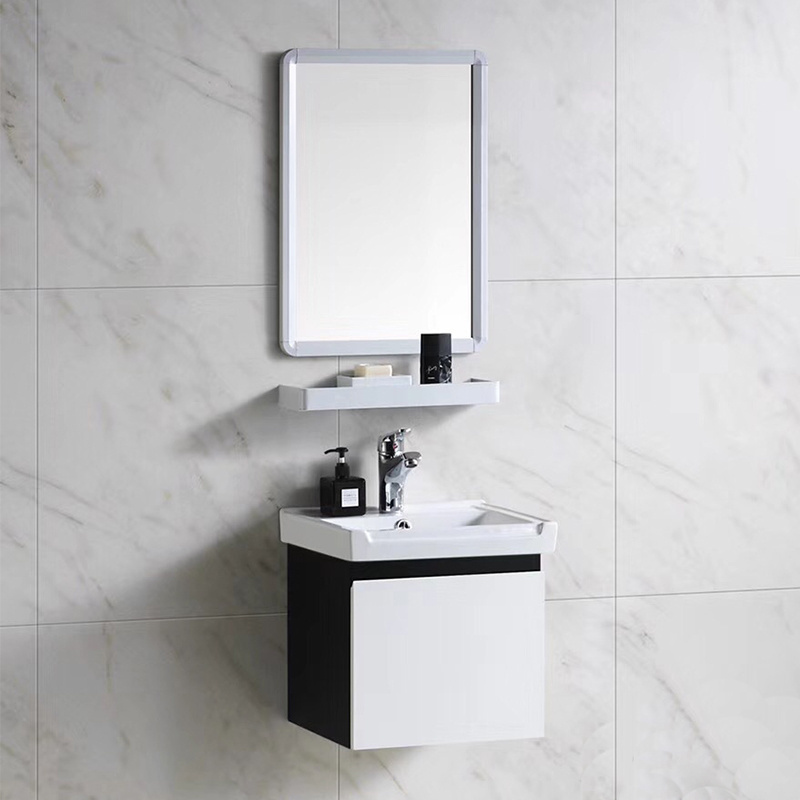 Cheap Price White Small Bathroom Vanity PVC Cabinet