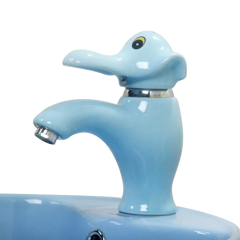 Sanitary Ware Single Handle Children's Cartoon Faucet Hand Wash Basin Kids Ceramic Faucet