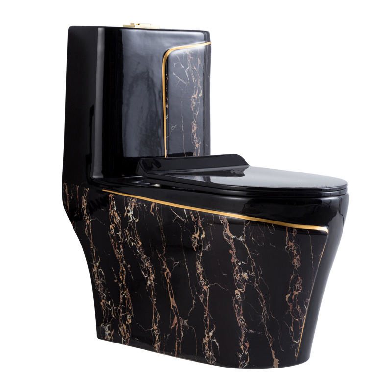 High quality cheap price luxury stone texture design bathroom wc black ceramic toilet bowl for hotel