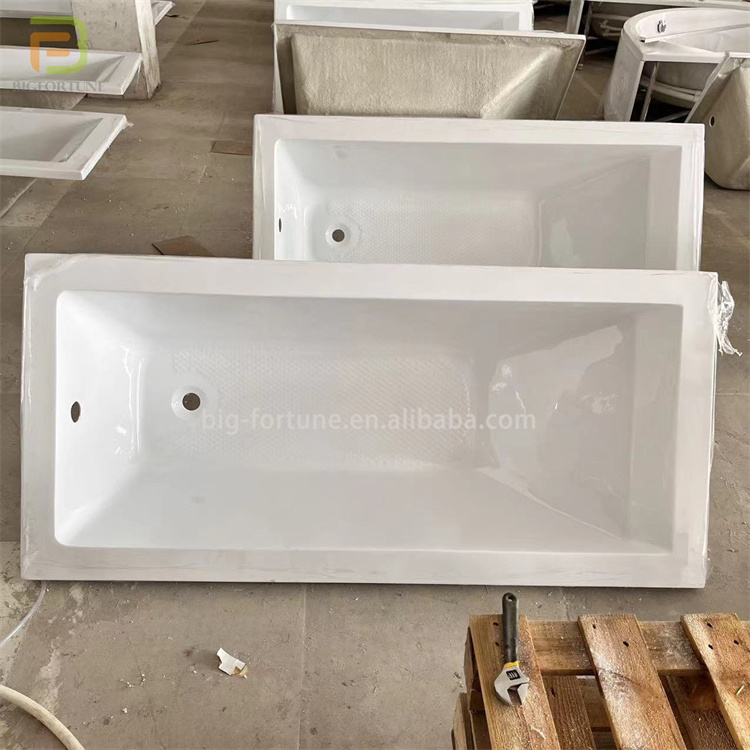 Hot selling cheap sanitary ware hotel home drop-in acrylic bathtubs bathroom bathtub