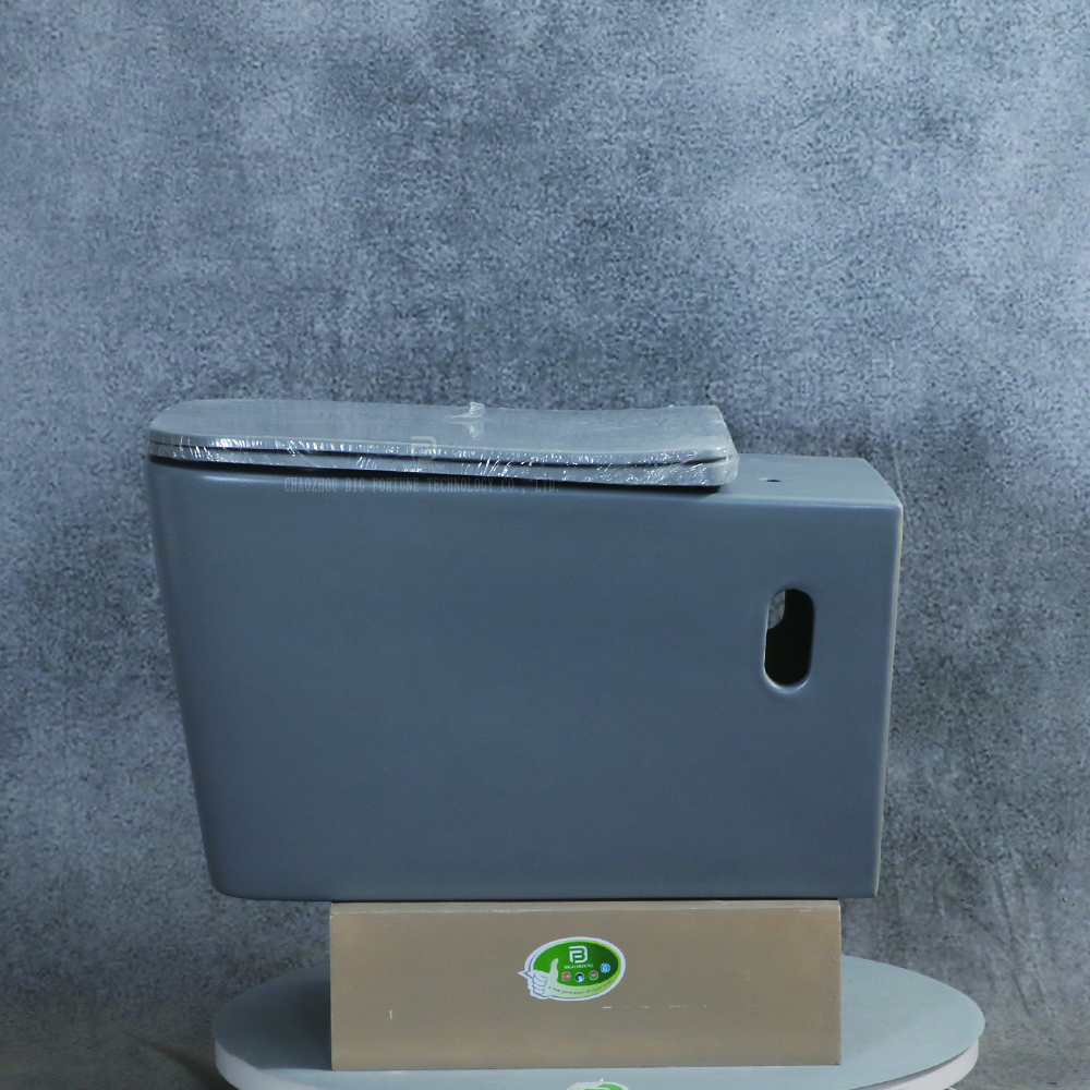 Chaozhou Sanitary Ware Bathroom Ceramic Floating Toilet Concealed Cistern Toilet Wc Grey Color Square Wall Hang Toilet