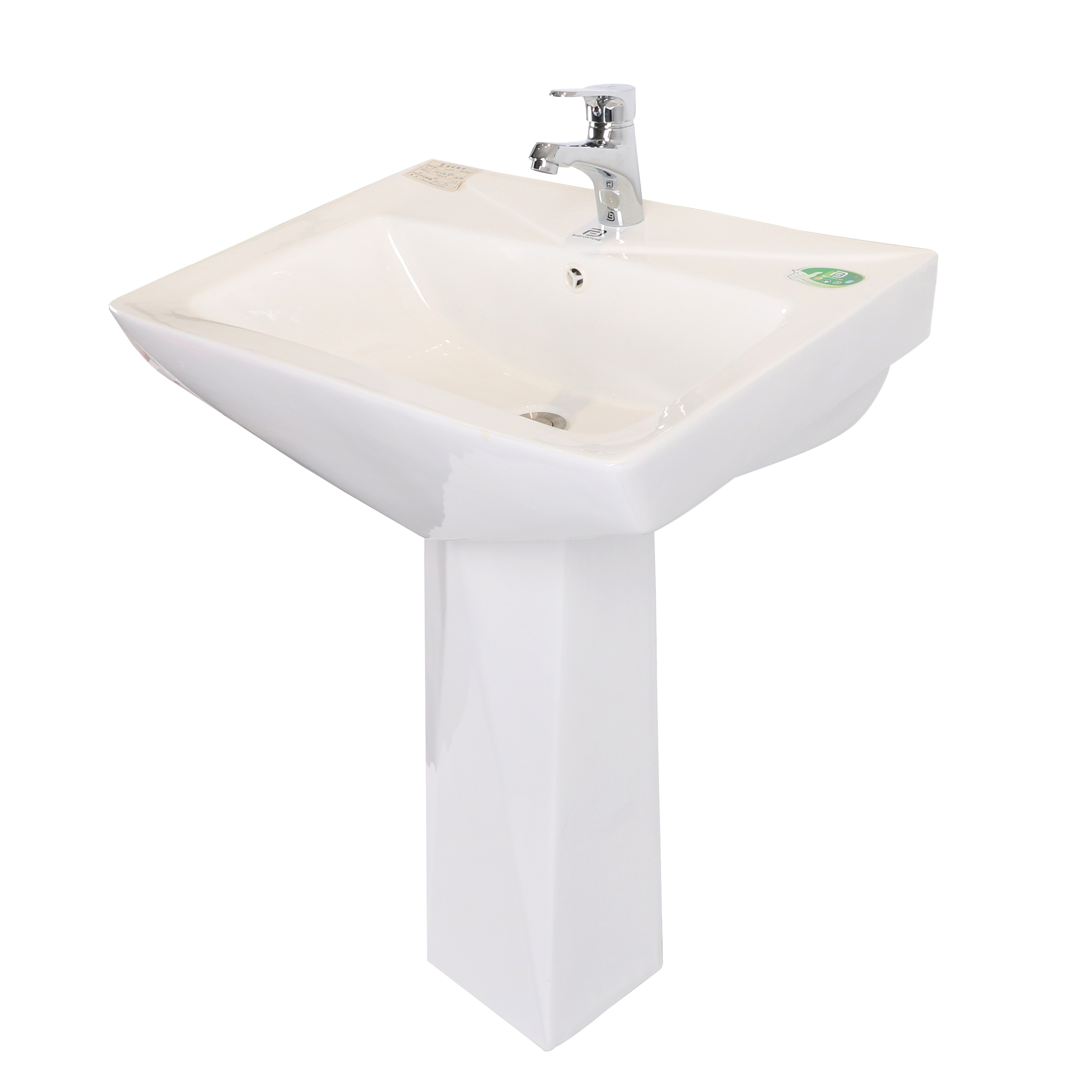 Hot Sale Wc Ceramic Diamond Shape One-piece Toilet Commode Bathroom Toilet And Sink Set