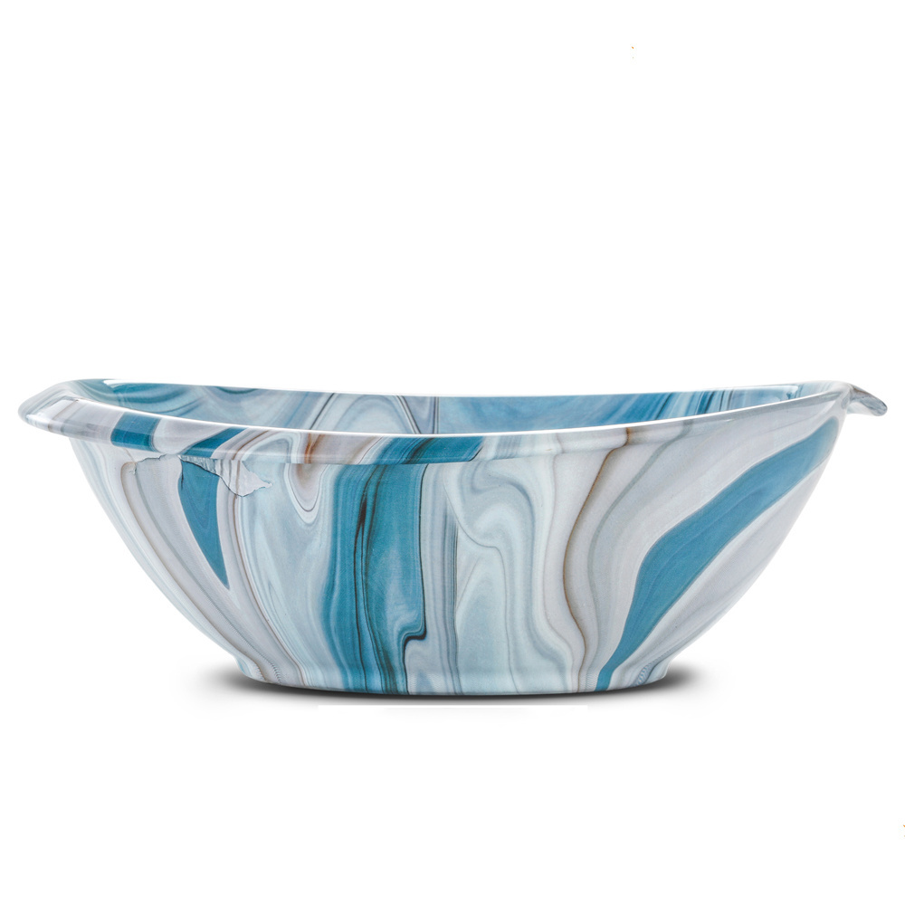 Blue Onyx Stone Sink Bowl Bathroom Vanity Ceramic Wash Basin Art