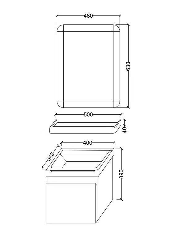 Cheap Price White Small Bathroom Vanity PVC Cabinet