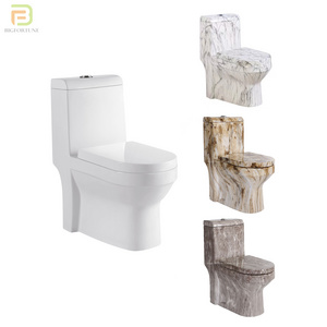 Sanitary ware modern stone pattern design bathroom marble toilet wc ceramic one piece toilet