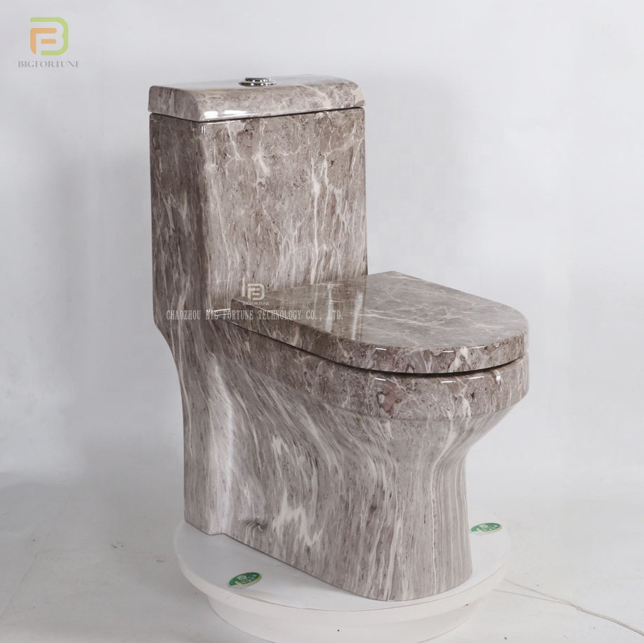 Sanitary ware modern stone pattern design bathroom marble toilet wc ceramic one piece toilet