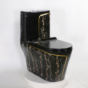 High quality cheap price luxury stone texture design bathroom wc black ceramic toilet bowl for hotel