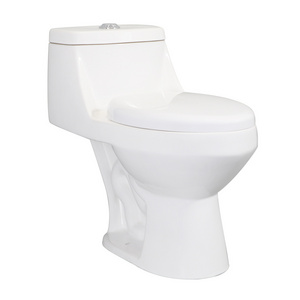 High quality sanitary ware ceramic wc commode bathroom white floor mounted siphonic one piece toilet