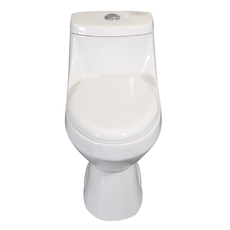 High quality sanitary ware ceramic wc commode bathroom white floor mounted siphonic one piece toilet