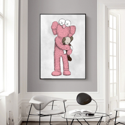 BIGIMAGE Custom Oversized trendy art prints famous IP pop Kaws Wall Art Canvas Painting  Kids Room Bedroom Home Decoration