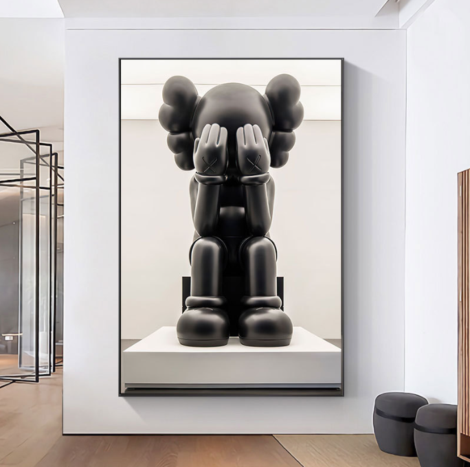 BIGIMAGE Custom Oversized trendy art prints famous IP pop Kaws Wall Art Canvas Painting  Kids Room Bedroom Home Decoration