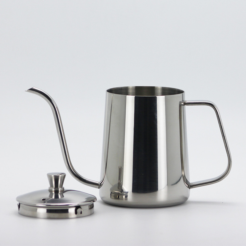 Wholesale sale coffeepot with lid 600ml stainless electric gooseneck pour over coffee tea kettle coffeemakers