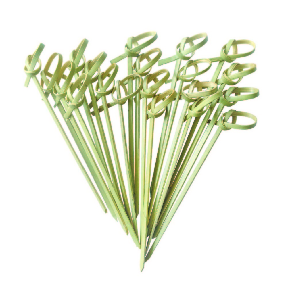 supplier decorative drink umbrella bamboo tropical knotted cocktail picks by box