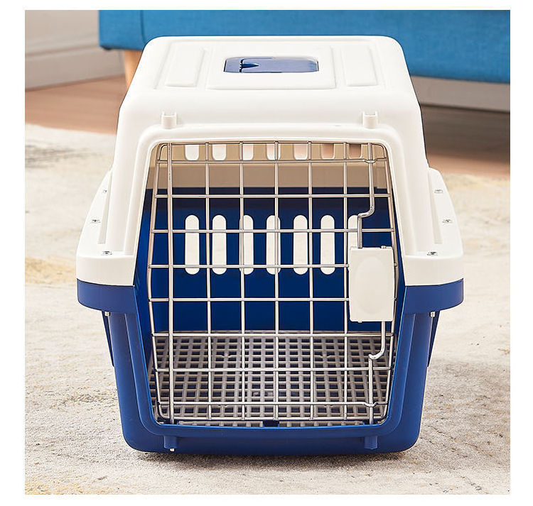 Pet air box for dogs cats and small animal portable travel outdoor transport pet price portable cat cage with wheels