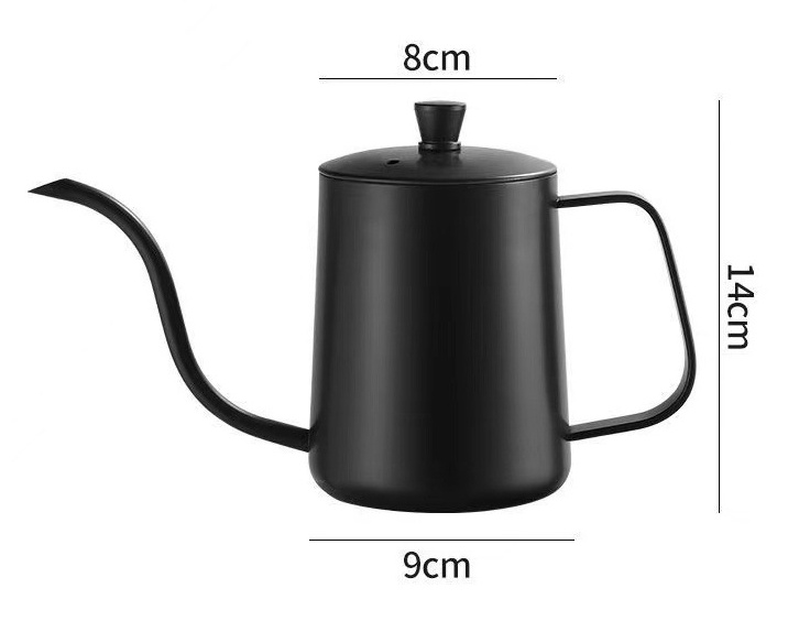 Wholesale sale coffeepot with lid 600ml stainless electric gooseneck pour over coffee tea kettle coffeemakers