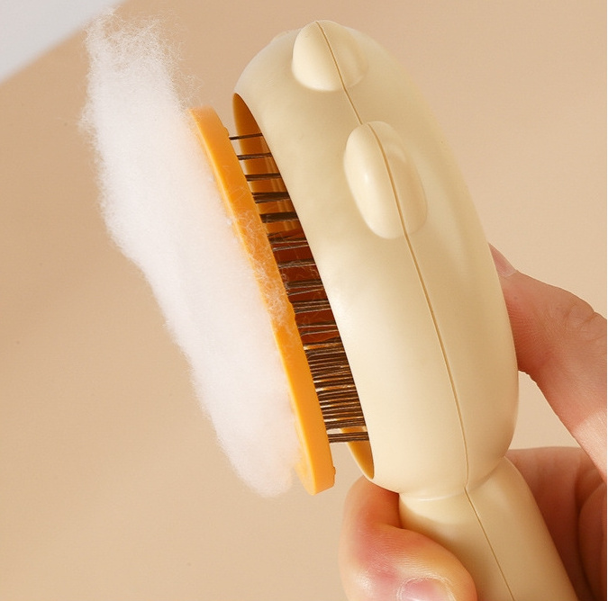 Pet grooming products dog comb cat brush one key pet hair removal comb for dogs long hair pet open knot comb