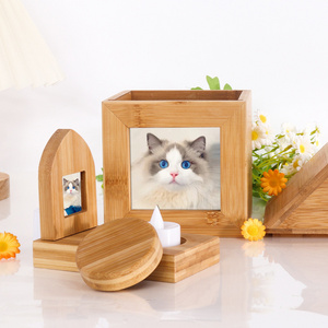 Wholesale funeral supplies cremation memorable urns House-Shaped for pet ashes photo frame pet memorial urns