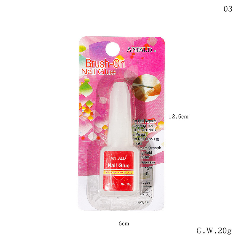 Wholesale Professional Fast Dry Brush On 10ml Solid Nails Polish Glue For Nail Art Tips