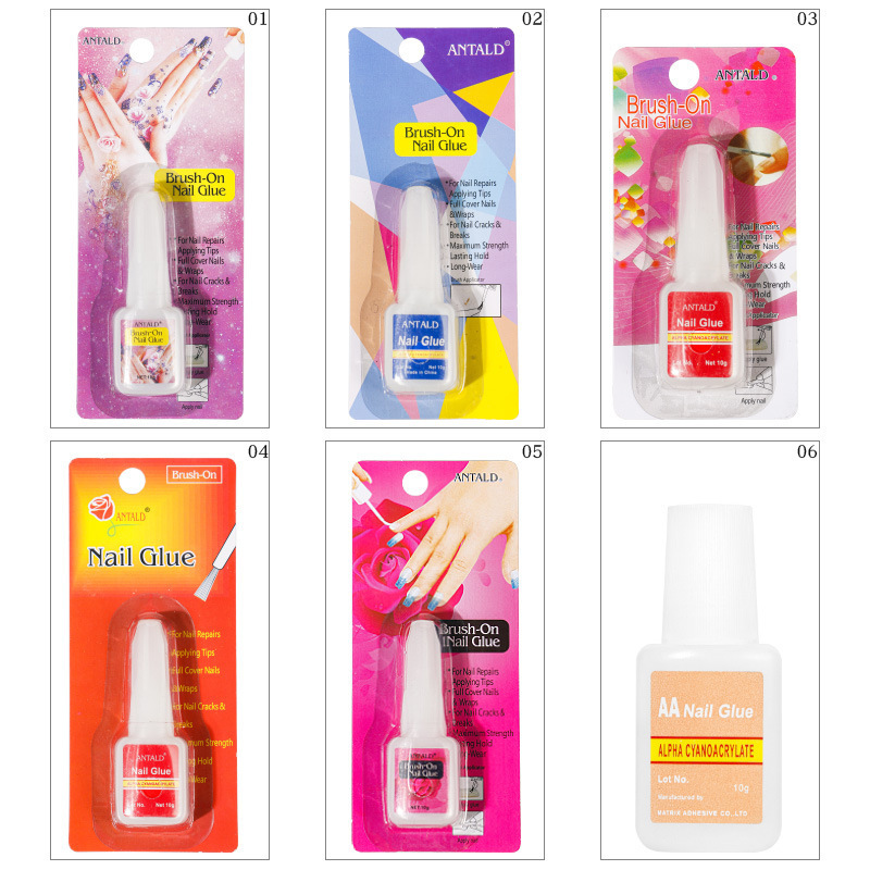 Wholesale Professional Fast Dry Brush On 10ml Solid Nails Polish Glue For Nail Art Tips