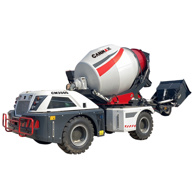 Shanghai CM3500 3.5m3 Small Articulated Self loading Concrete Mixer Truck factory price for sale