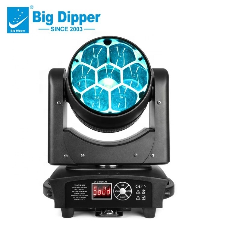 Big Dipper 7x40w led rgbw 4in1 bee eye zoom moving head wash 7*40w led wash light moving head stage lighting