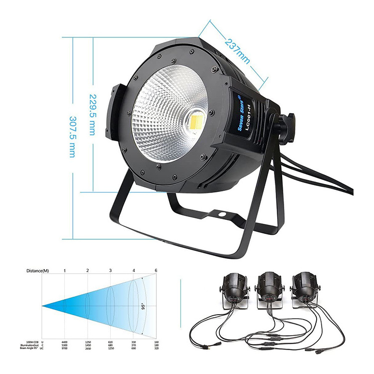 Big Dipper DMX Controller Stage Light Warm White Cold White 100W COB Par Light for Stage Show Concert Theater