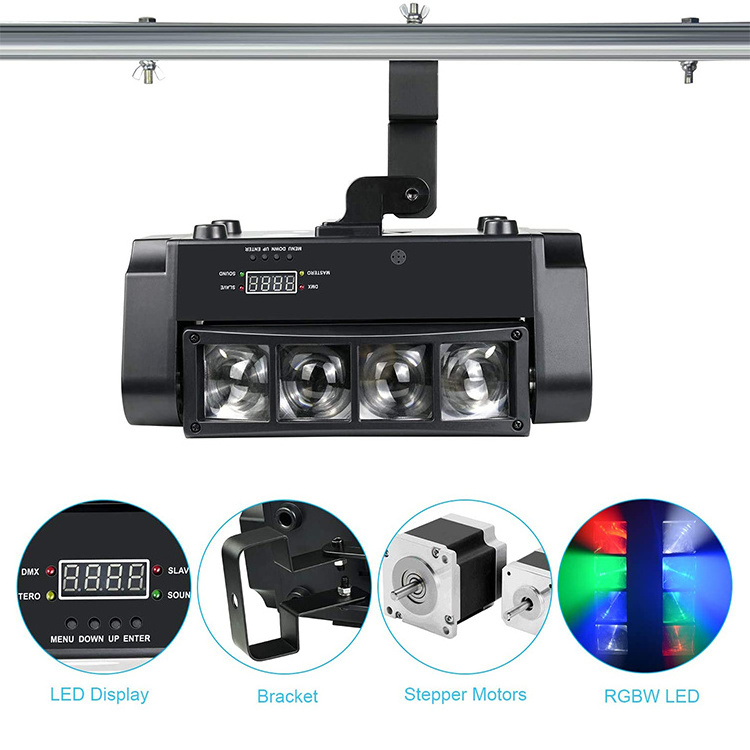 Big Dipper LM30A Mini Spider 8*3W RGBW LED Club Light DMX 512 Moving Head Stage Wash Light Bar Disco DJ Lighting Led