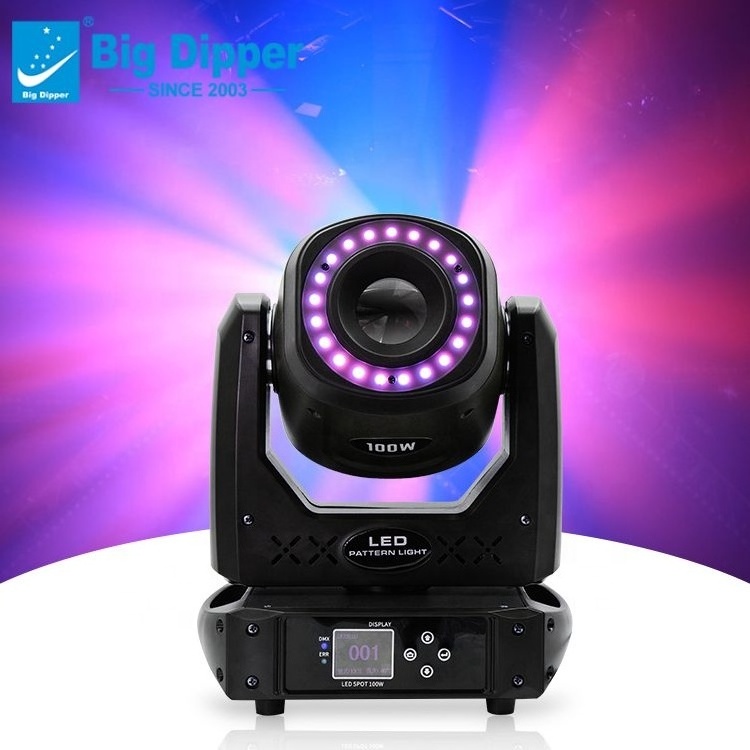 Big Dipper LS105 club lights nightclub decoration mini 100w led beam spot moving head light with led strip