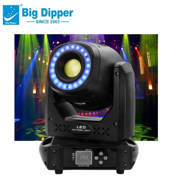 Big Dipper LS105 club lights nightclub decoration mini 100w led beam spot moving head light with led strip