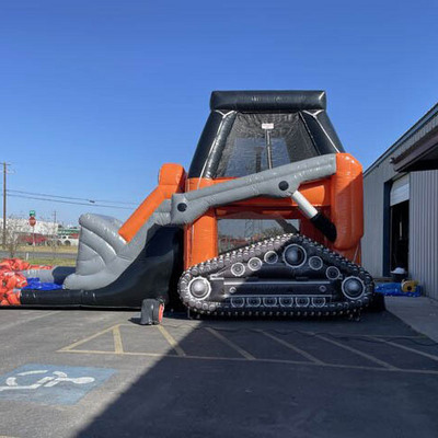 Tractor Bounce House with Water Slide inflatable slide bounce house