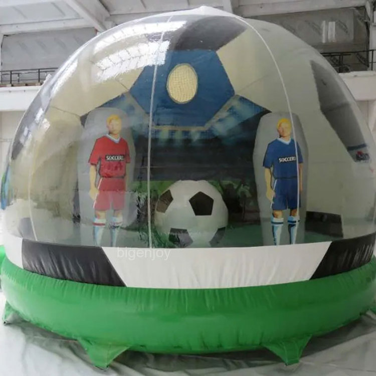 Giant Inflatable Football Globe advertising decoration human snow globe balloon photo booth for sale for party