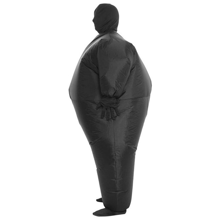 Adult Inflatable Black LIGHT UP Megamorph Costume Blow Up Fat Suit for festival halloween