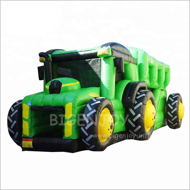 Custom tractor inflatable bouncy slide cheap bounce house