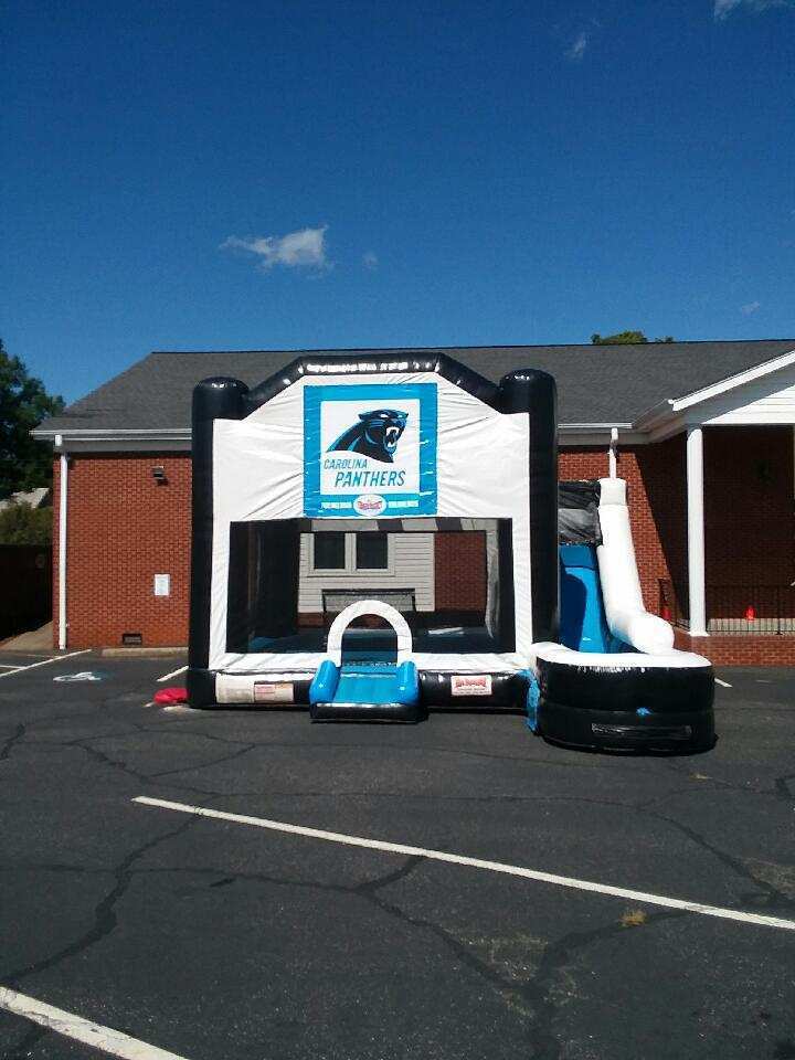 CAROLINA PANTHER MEGA COMBO inflatable house with slide mega combo slide castle