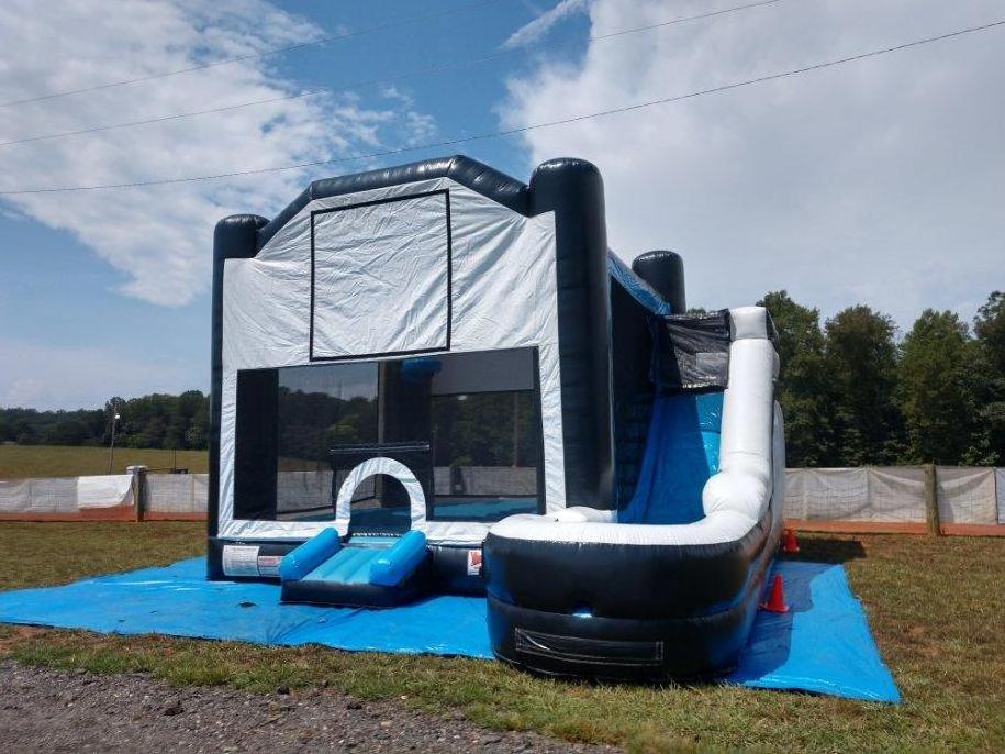 CAROLINA PANTHER MEGA COMBO inflatable house with slide mega combo slide castle