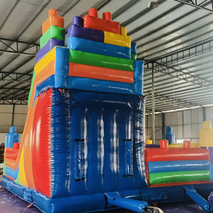 inflatable block Land Adventure Backyard Inflatable Slides Inflatable Toboggan Slide