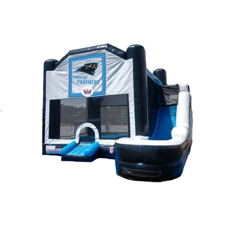 CAROLINA PANTHER MEGA COMBO inflatable house with slide mega combo slide castle