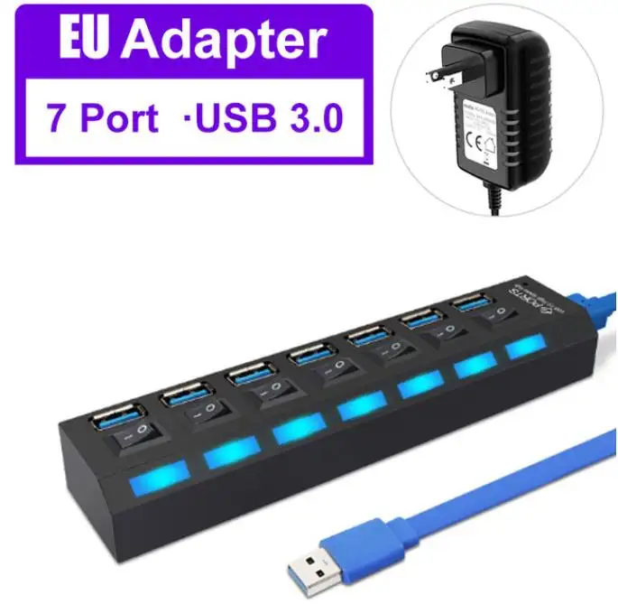 ABS Plastic 4 in 1 Usb 3.0 Hub Docking Station Adapter Usb 3.0 4 Port Multi Splitter Usb Hub 3.0